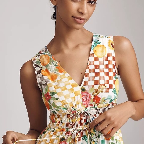 OPEN TO OFFERS Anthropologie Somerset Linen Sleeveless Maxi Dress Size Small - Picture 4 of 4